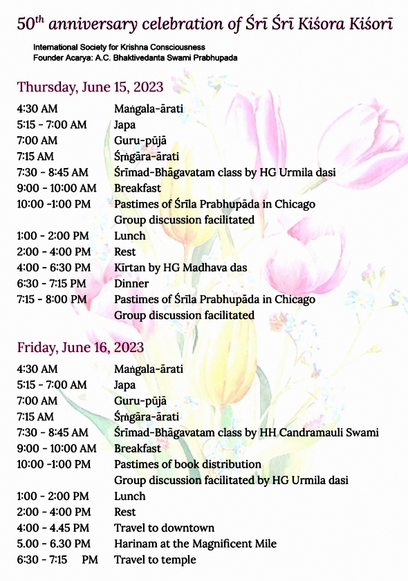 June 15th 2023 and June 16th Schedule