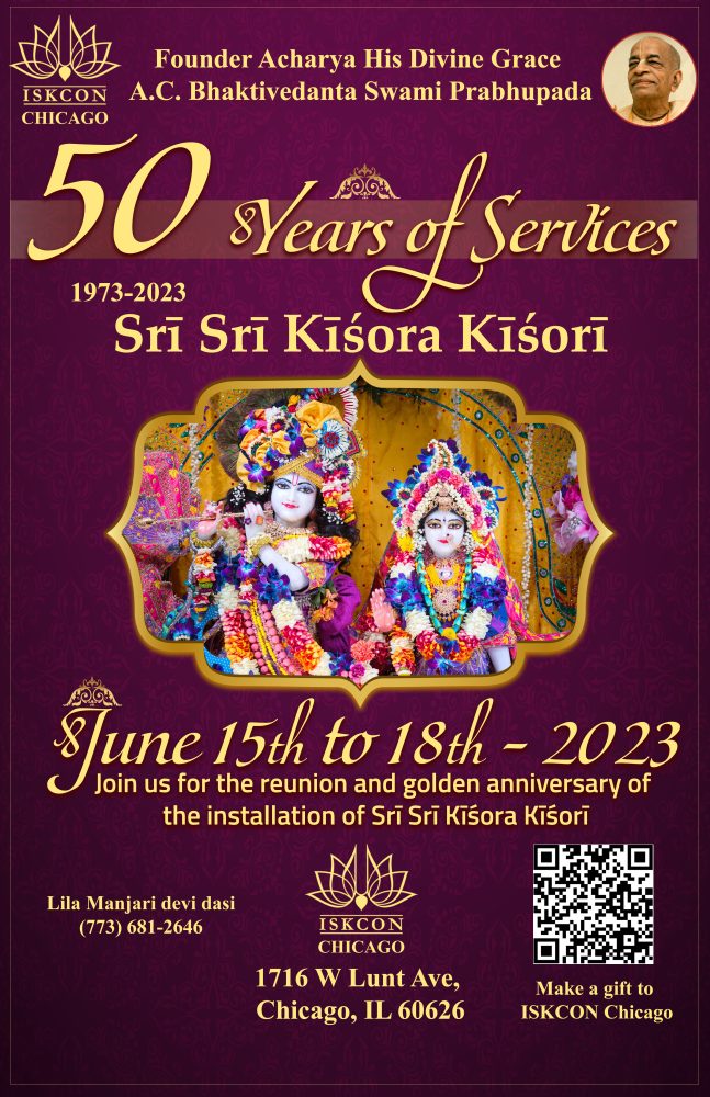 Join us for the reunion and golden anniversary of the installation of Srī Srī Kīśora Kīśorī